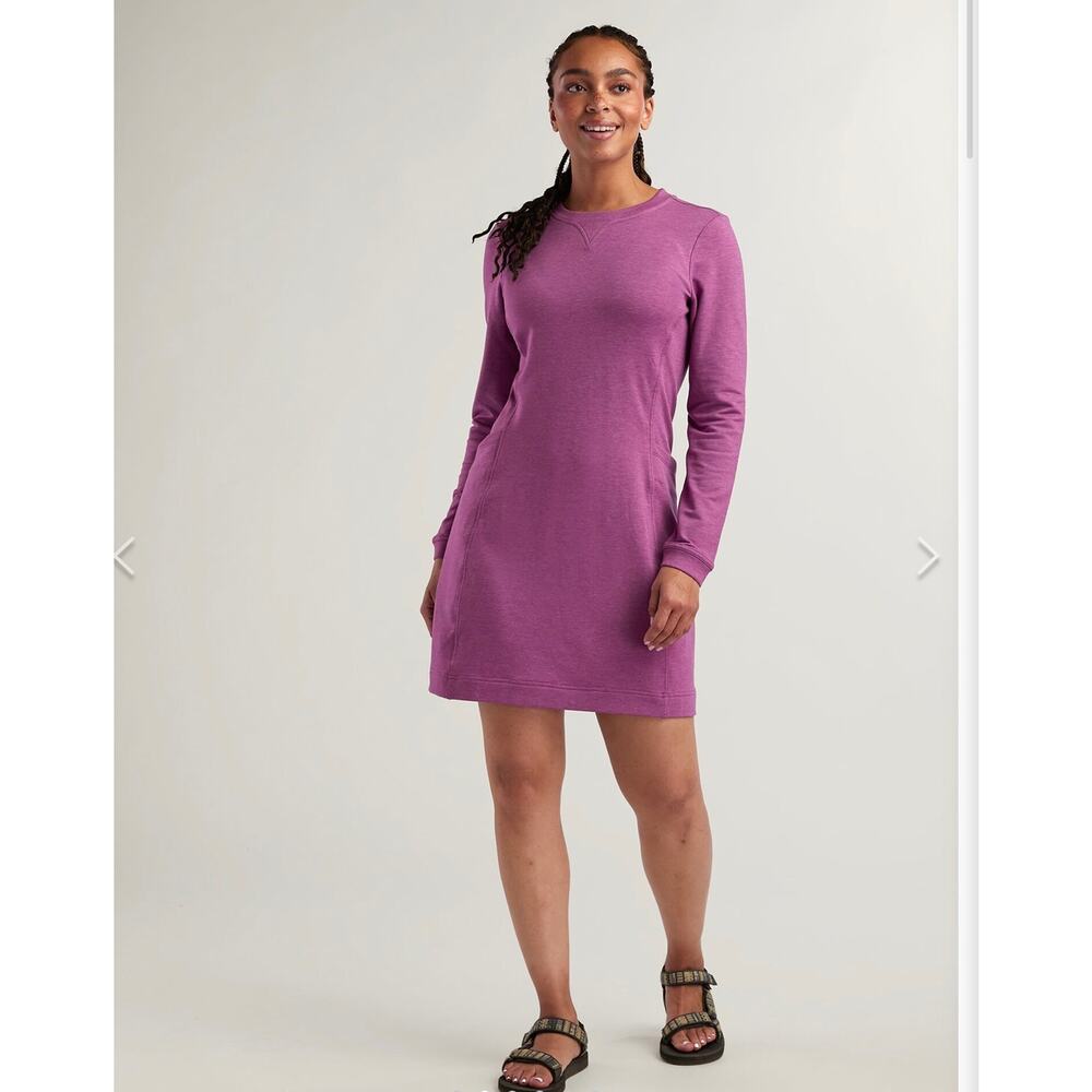 Title Nine NBD Long Sleeve Dress Atheltic Dress purple Small w/pockets